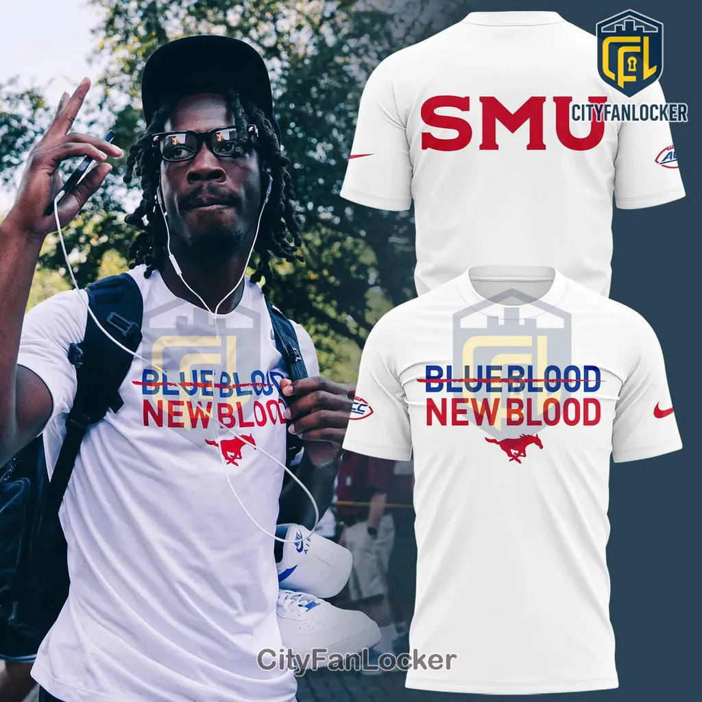 Southern Methodist University Mustangs White Pullover Hoodie
