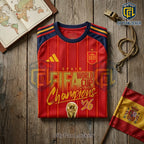 Spain 2026 FIFA World Cup Champions Red Crewneck T-Shirt
