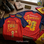 Spain 2026 FIFA World Cup Champions Red Crewneck T-Shirt
