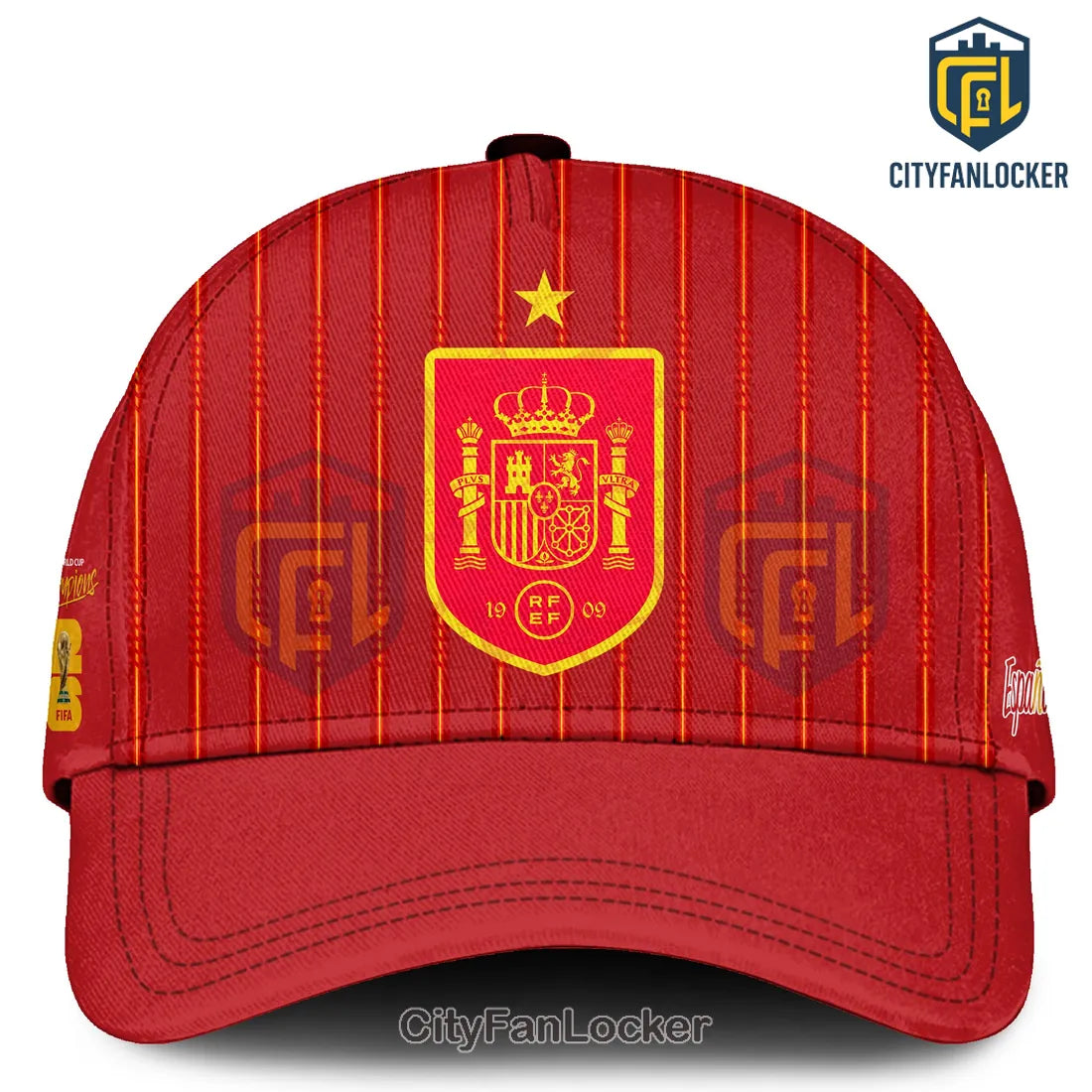 Spain 2026 FIFA World Cup Champions Red Crewneck T-Shirt