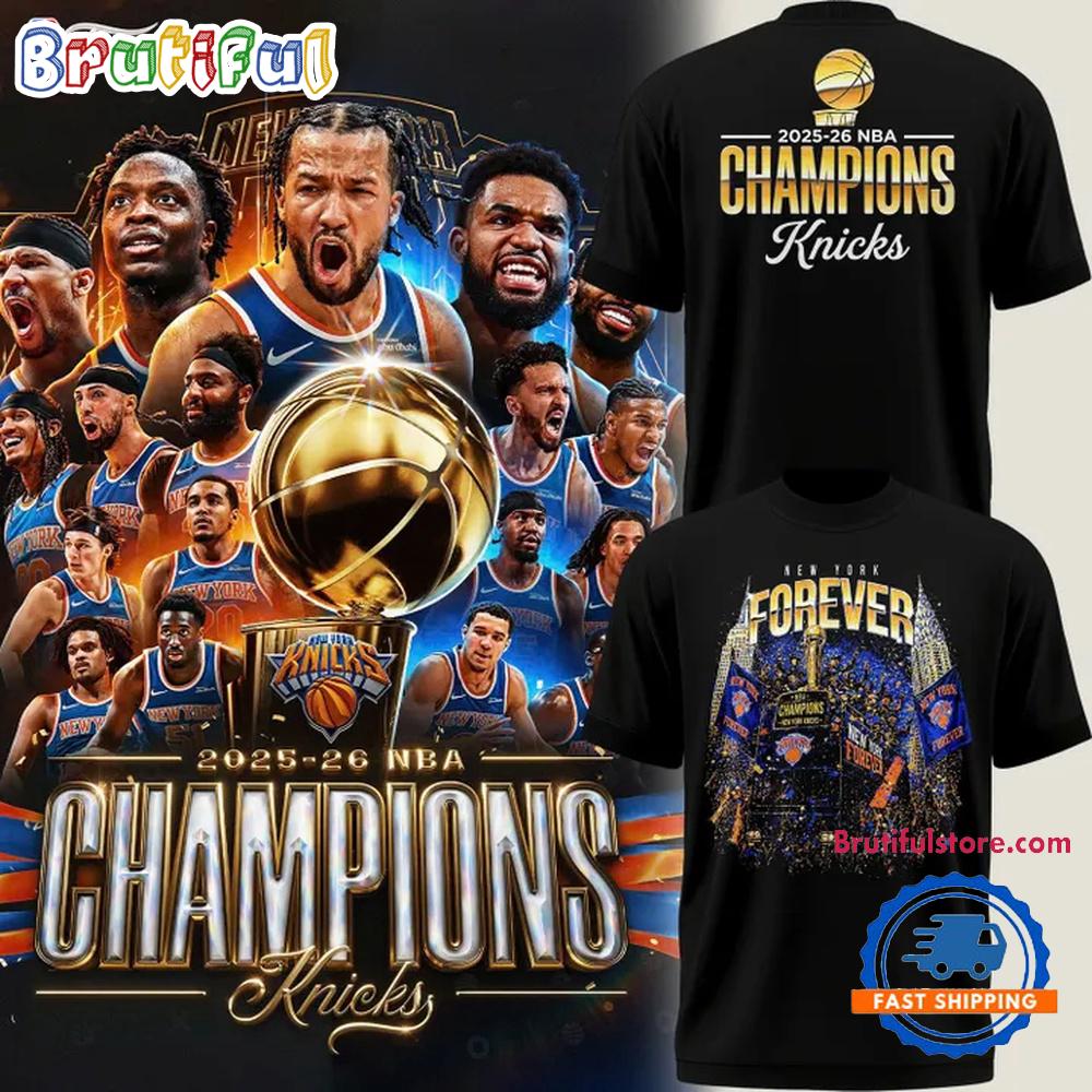 Special 2026 NBA Finals Champions New York Knicks Black T-Shirt