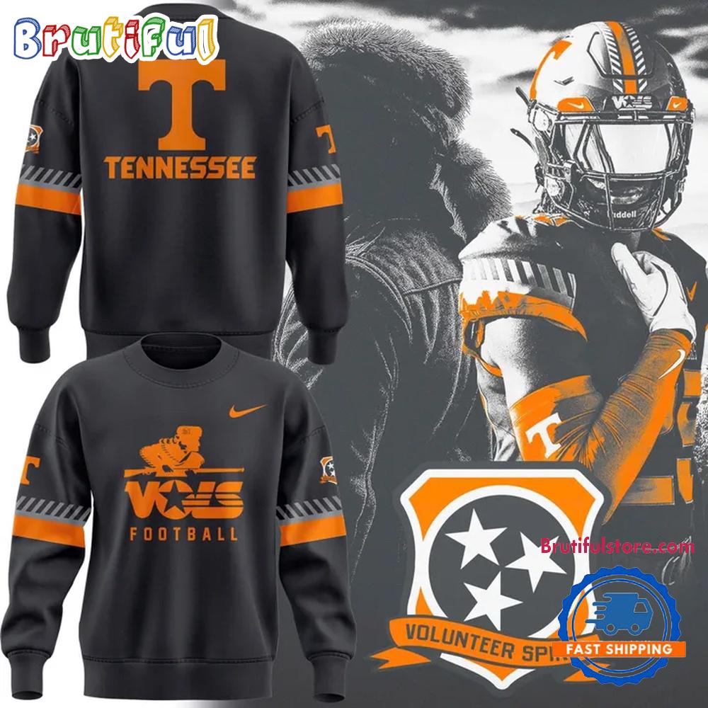 Special New Smoke Grey Tennessee Volunteer Spirit All Patchs Vols Sweatshirt