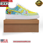 SpongeBob SquarePants Merry Christmas Air Force 1 Running Sneakers Shoes