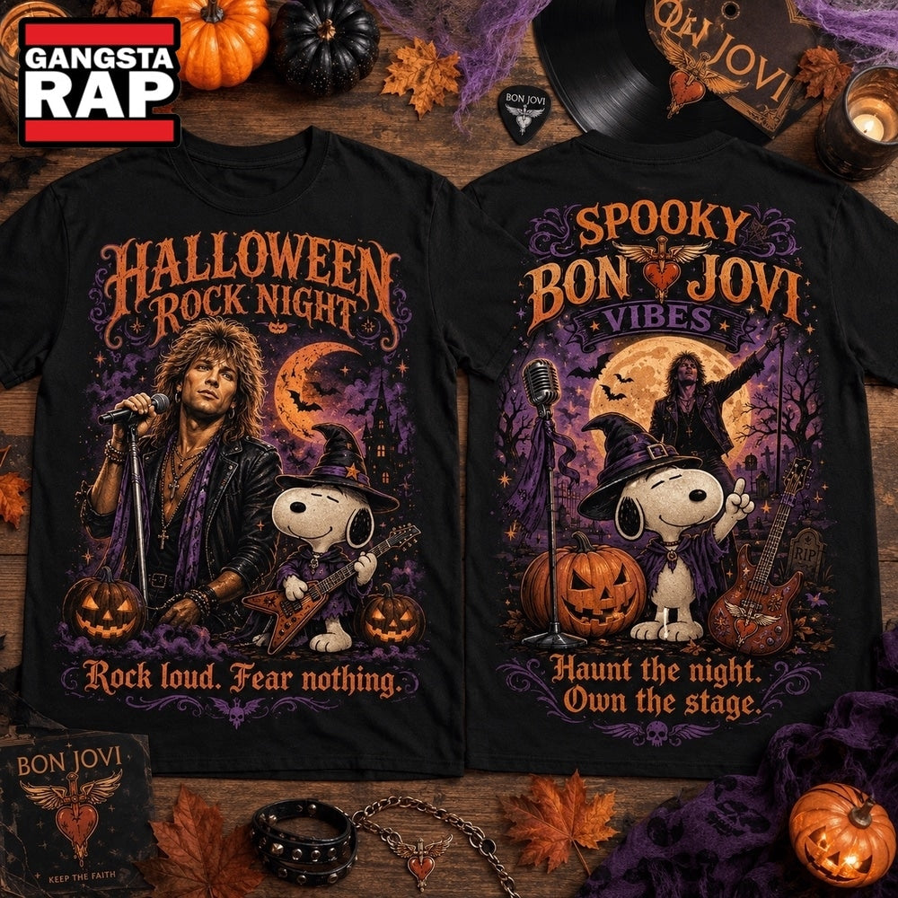 Spooky Bon Jovi Rock Night 3D Shirt , Music Trending 3D Shirt