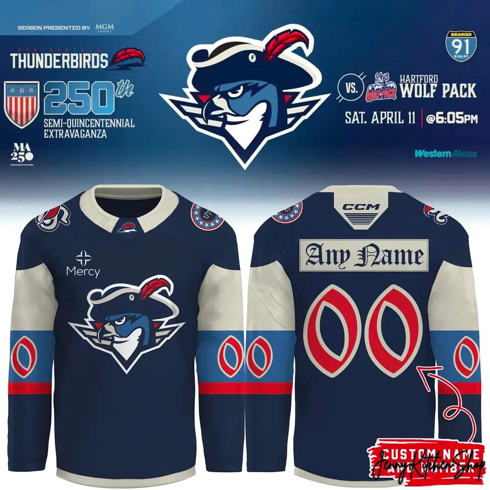 Springfield Thunderbirds 250th Anniversary 2026 Special Hockey Jersey