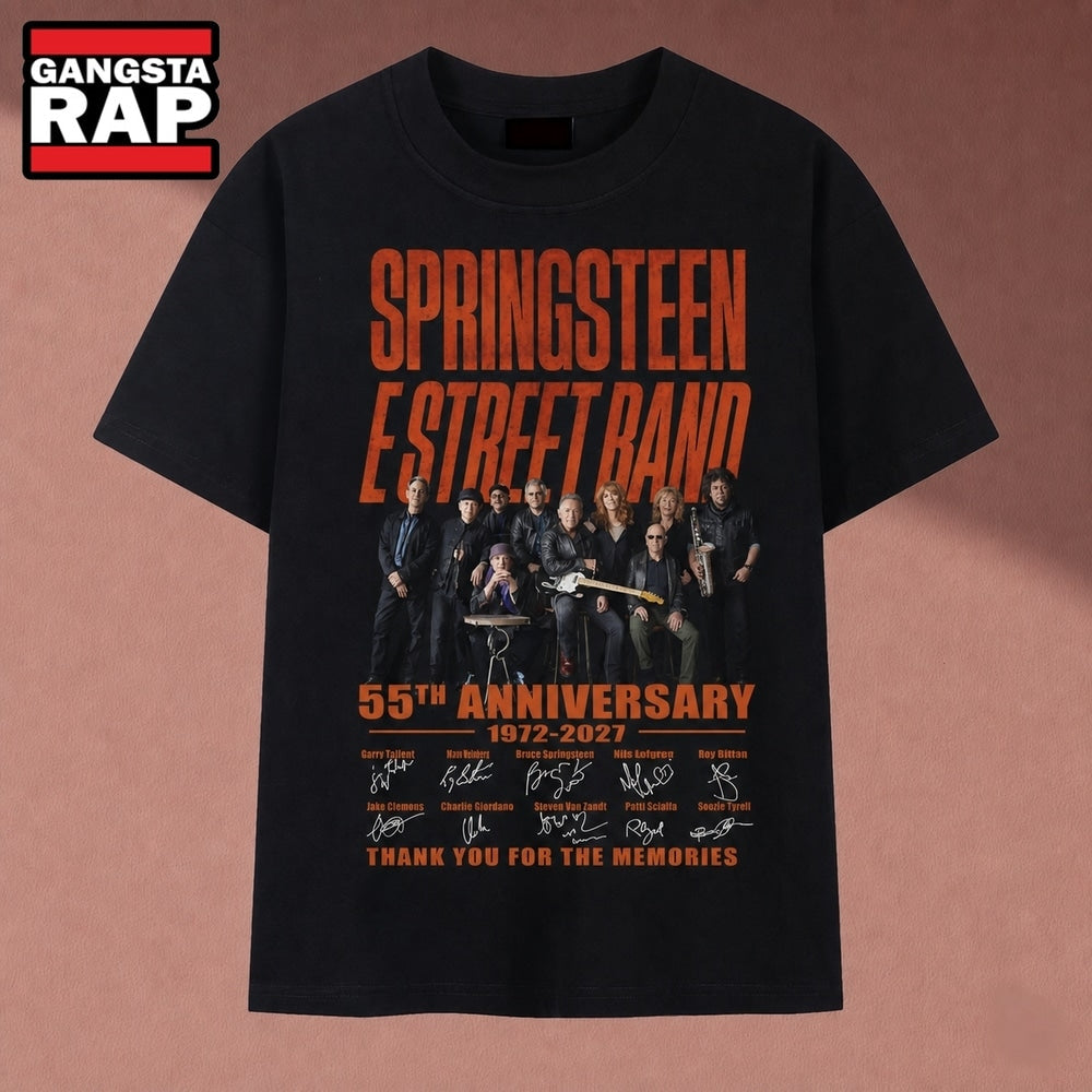 Springsteen E Street Band 55th Anniversary 1972 2027 T Shirt, Music 2D Shirt