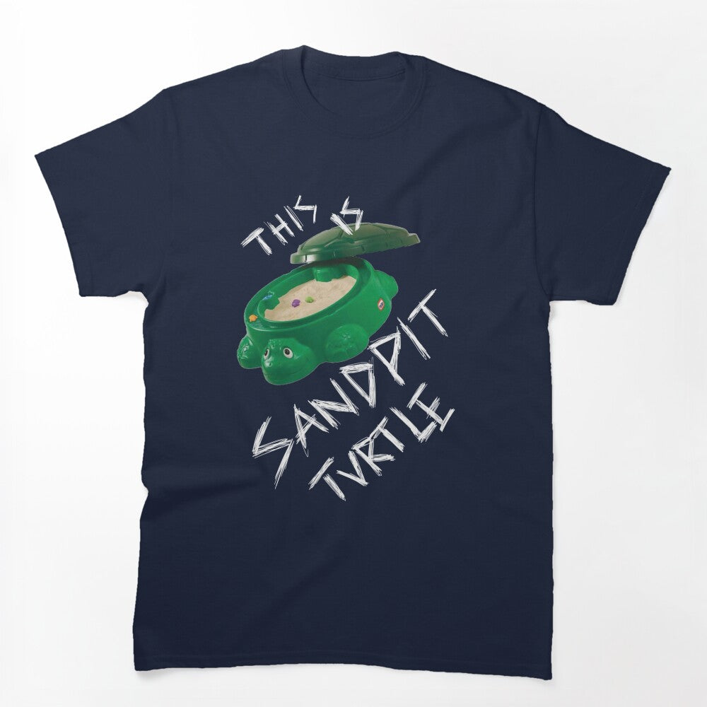This Is Sandpit Turtle Bmth Meme White On Black Shirt