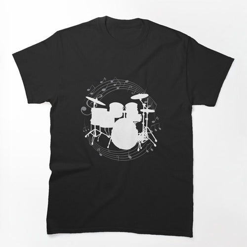 Drummer Music Retro Drum Kit Rock Drumming Shirt