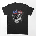 KISS The Band - Destroyer Black And White Fog USA Logo Shirt