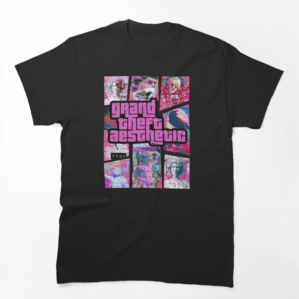 Grand Theft Aesthetic Vaporwave Medusa &amp Greatest Hits Shirt