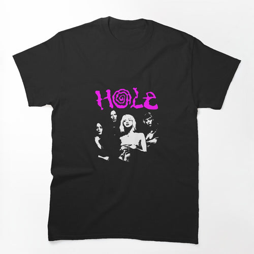 Pink Typography Alternative Metal Band Shirt
