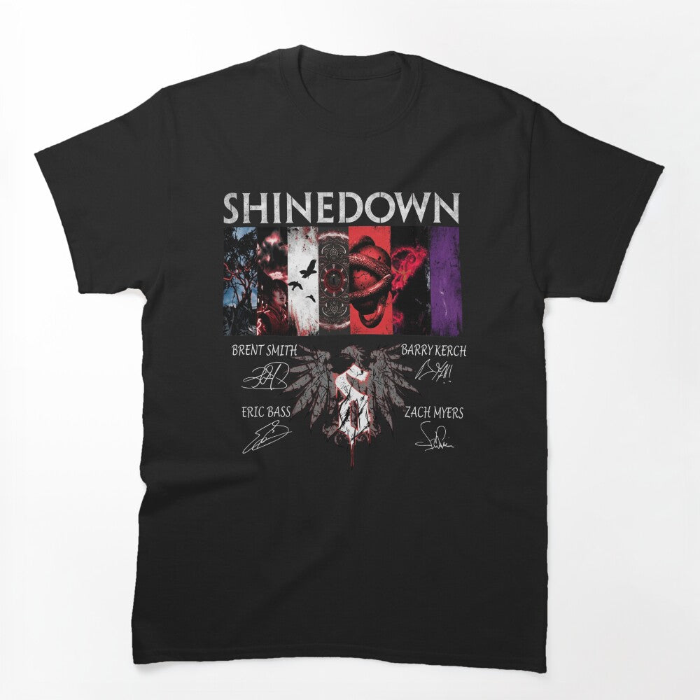 Shinedown Band Signatures Shinedown Rock Band Tour 2026 Shinedown Shirt