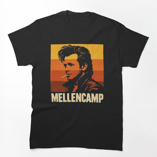 John Mellencamp Retro Americana Rock Tribute Design Shirt