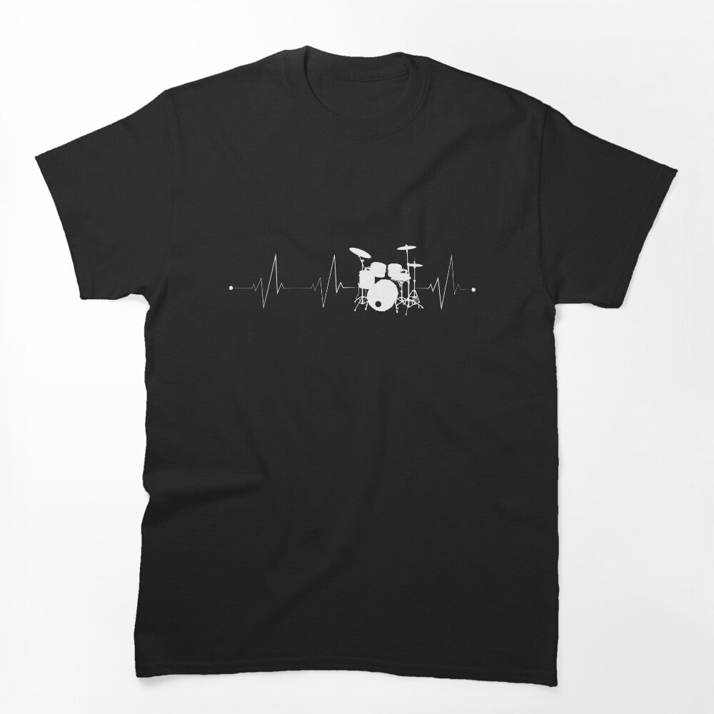Drums Heartbeat Music Drummer T Shirt