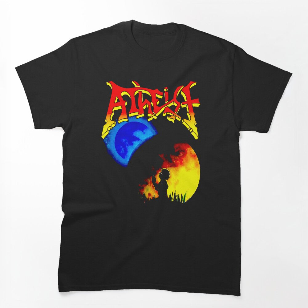 Red Yellow Typography Progressive Metal Band Shirt