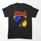 Red Yellow Typography Progressive Metal Band Shirt