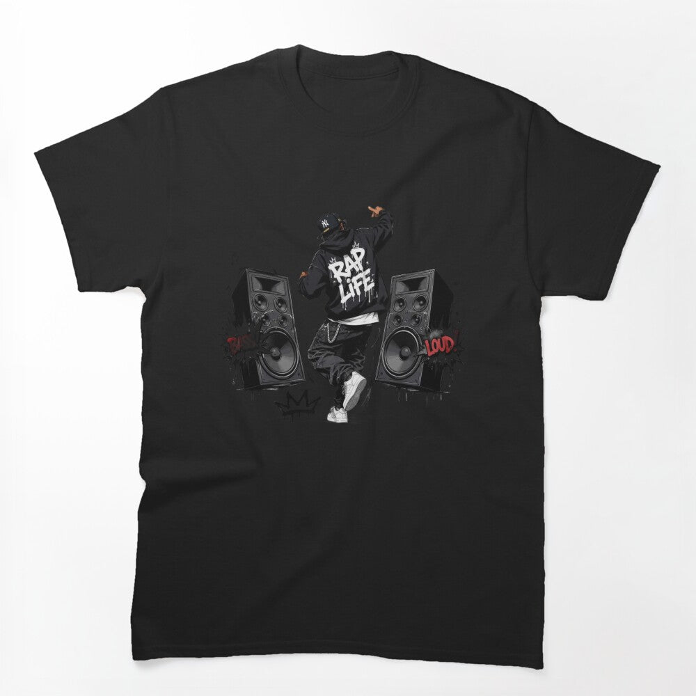 Rap Life Hip Hop Music Streetwear Speaker Design Shirt