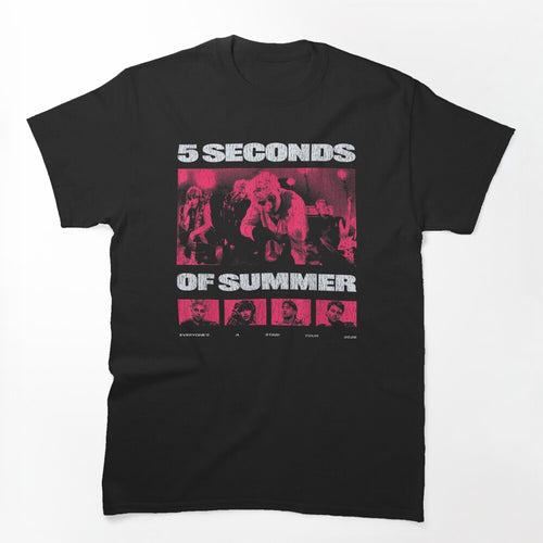 Retro 5 Seconds Of Summer Tour Photo Graphic Pop Punk Band Shirt