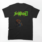 Green Typography Thrash Metal With Human Fighting Shirt