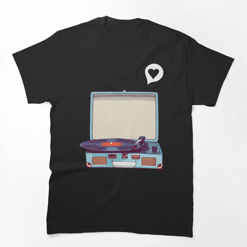 Blue-Vinyl-Record-Player Shirt