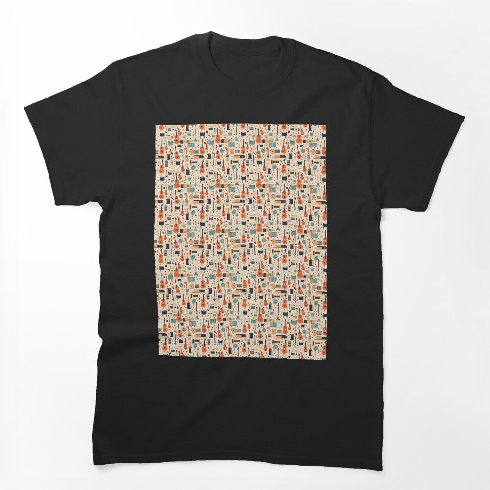 Harmonious Melodies Minimalist Musical Instruments Shirt