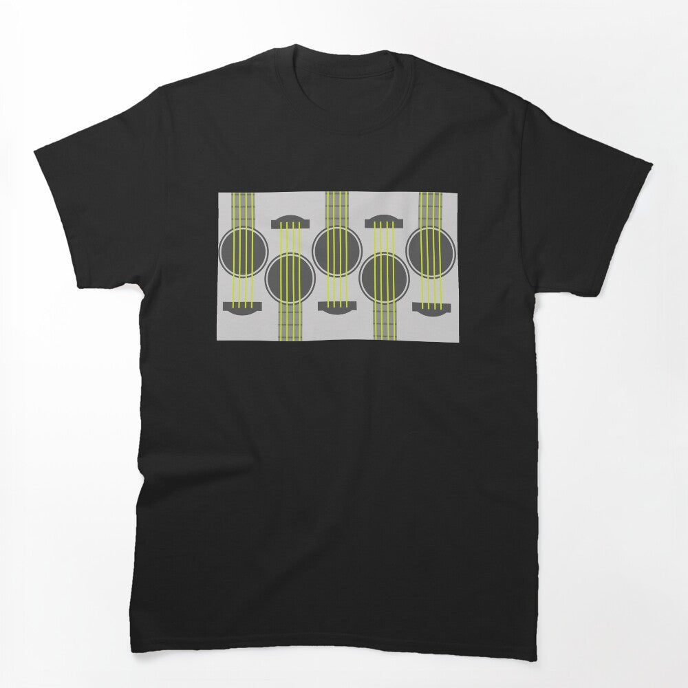 Parallel Strings Acoustic Guitar Pattern Shirt