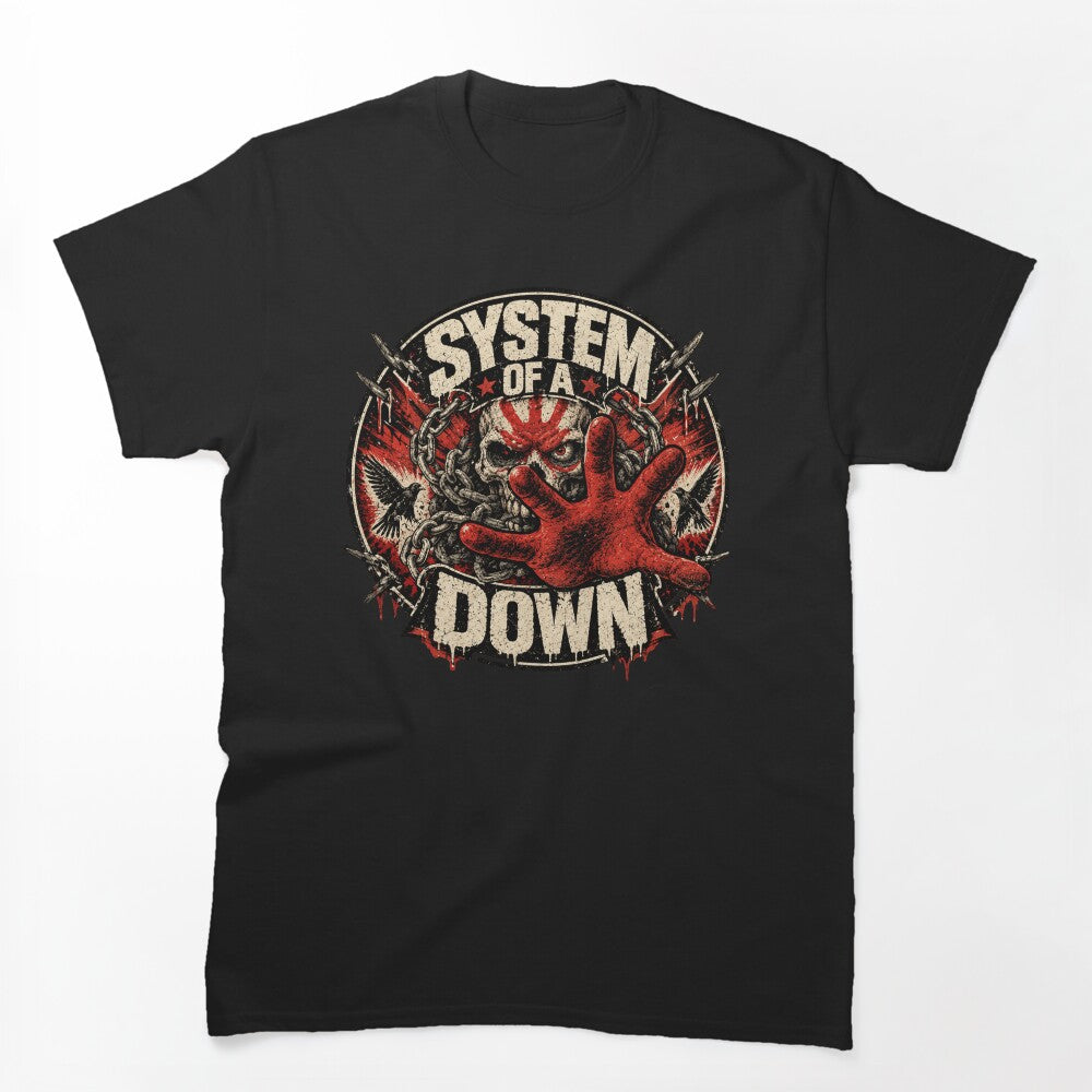 Red Hand System Of Down Emblem Shirt