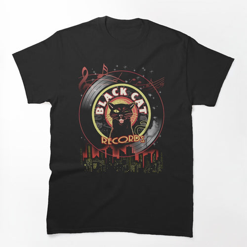 Black Cat Records Haunted Jazz & Soul Label Art Shirt