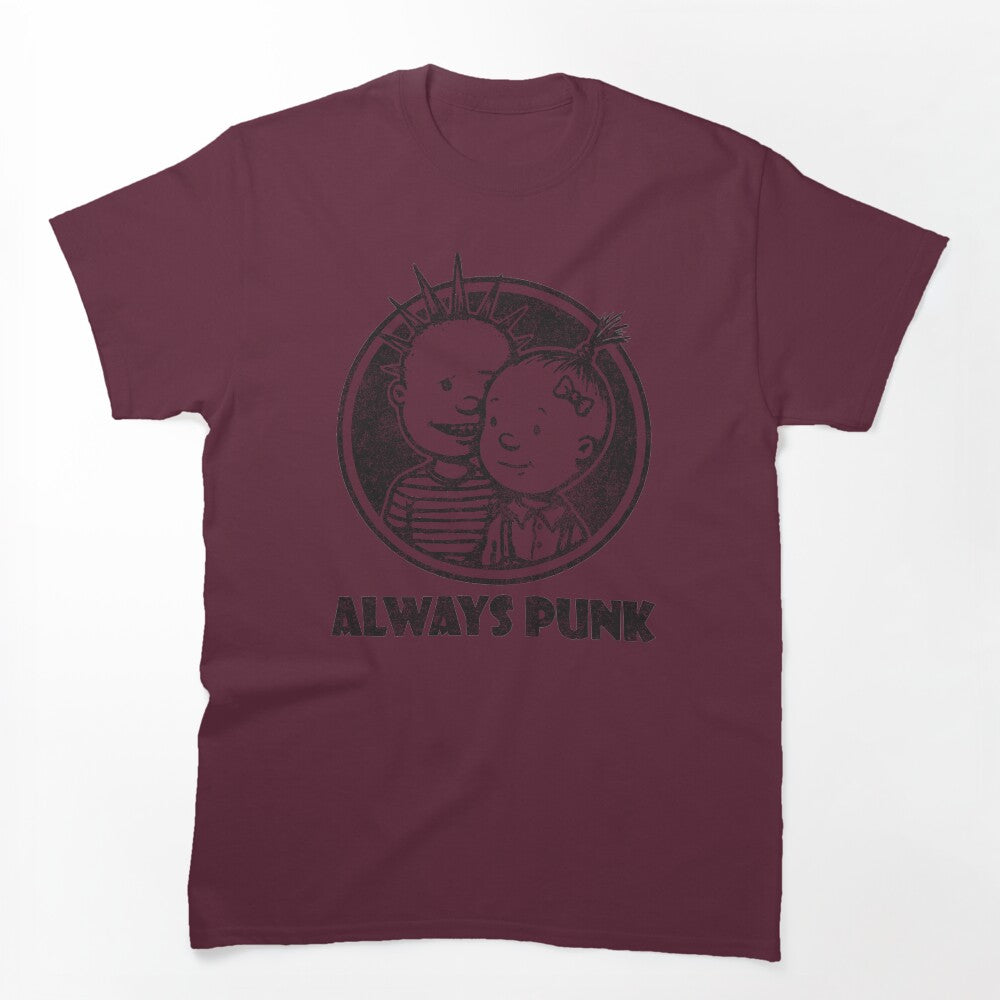 Always Punk Funny Vintage Punk Rock Kids Distressed Design Shirt