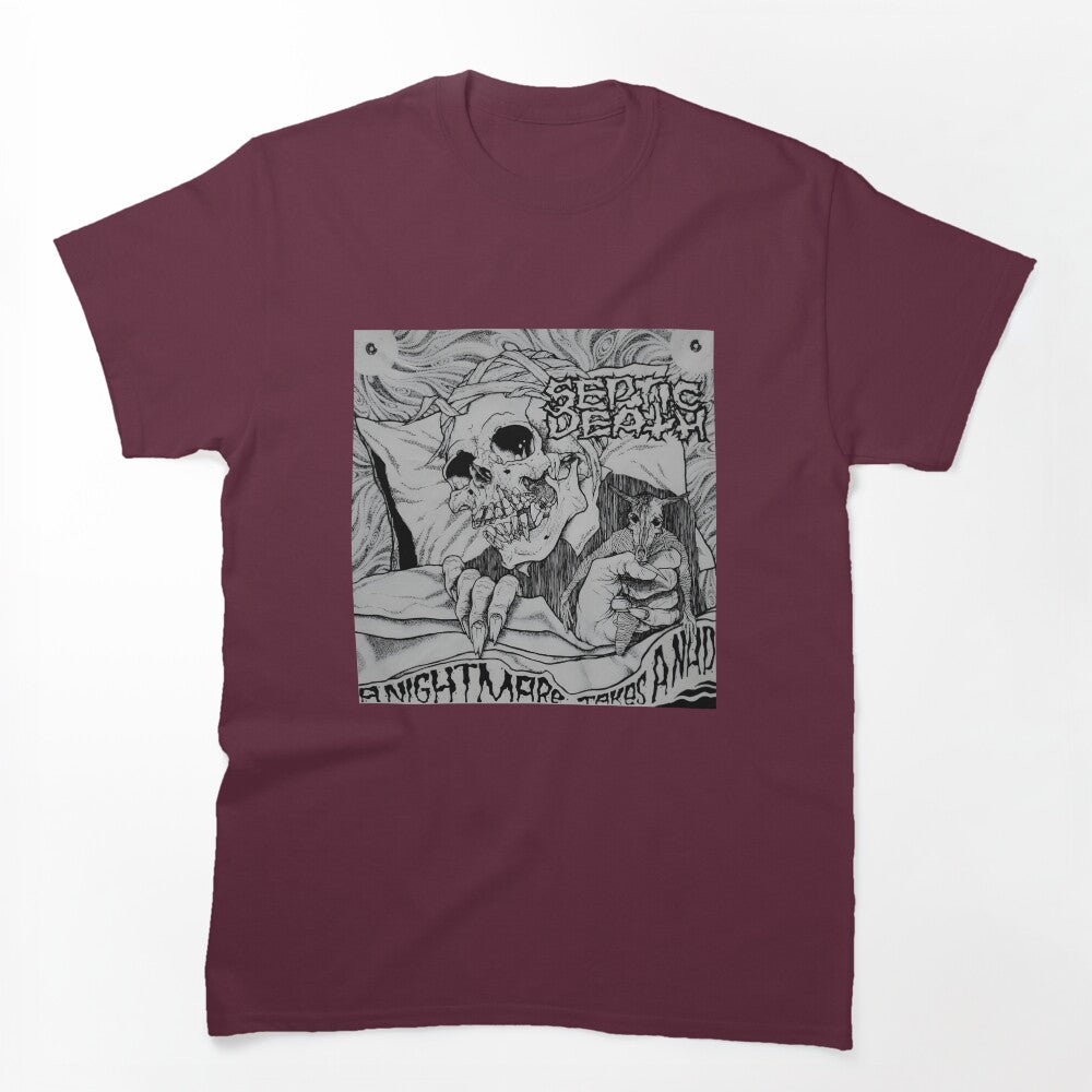 Pushead Septic Death A Nightmare Takes A Nap Skeleton Shirt