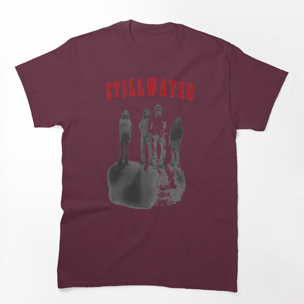 Stillwater Band Red Typography Silhouetted Members Artwork Shirt