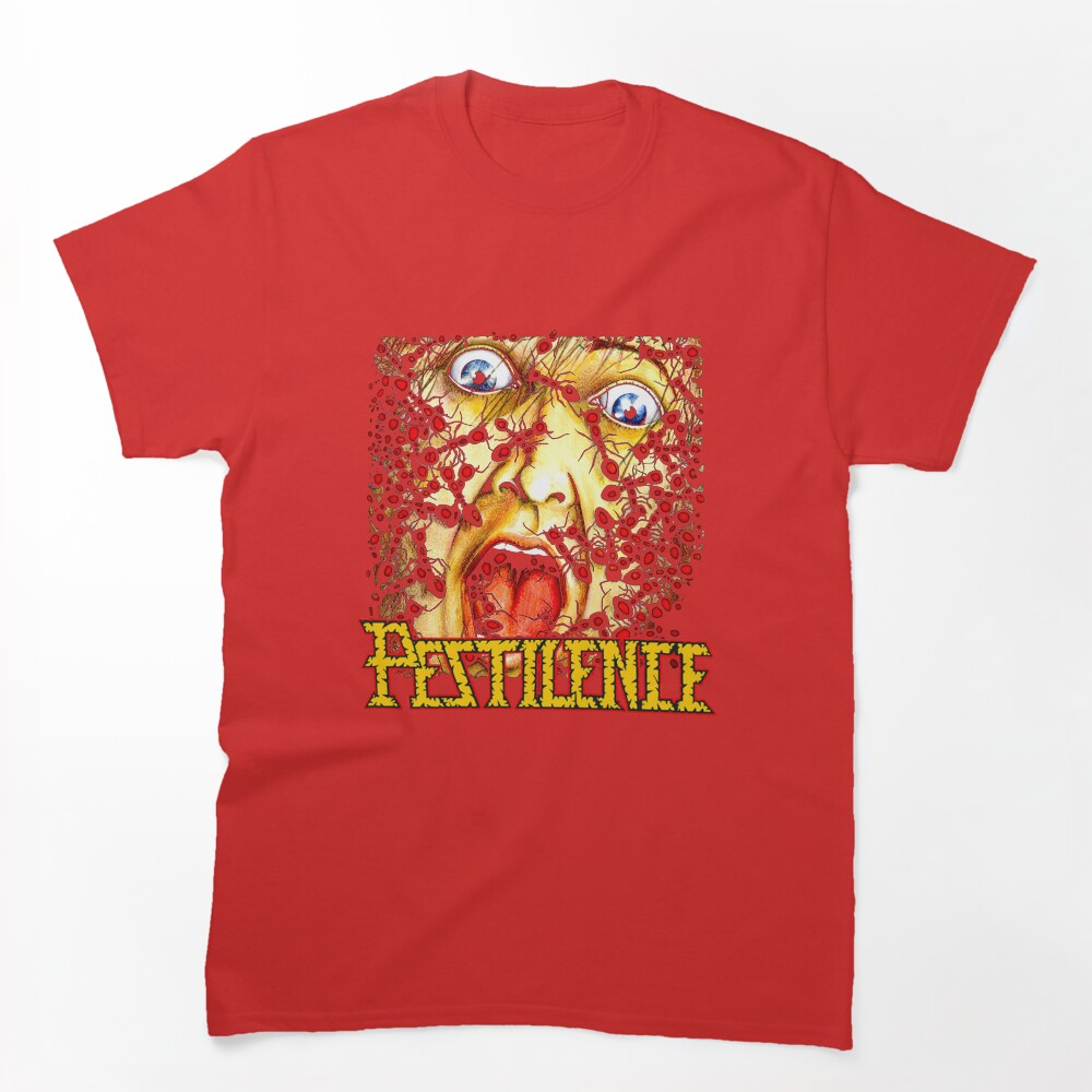 Face & Ants Design Death Metal Bandv Shirt