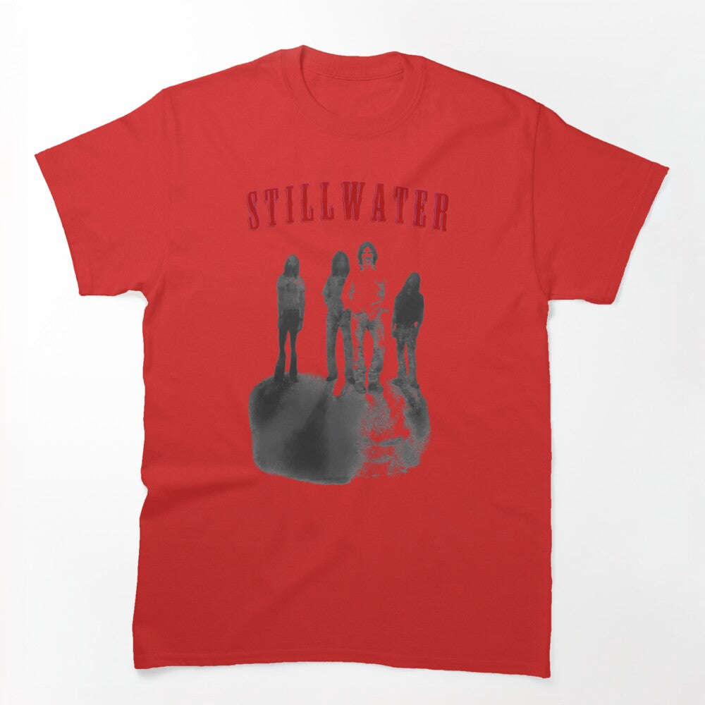 Stillwater Band Red Typography Silhouetted Members Artwork Shirt