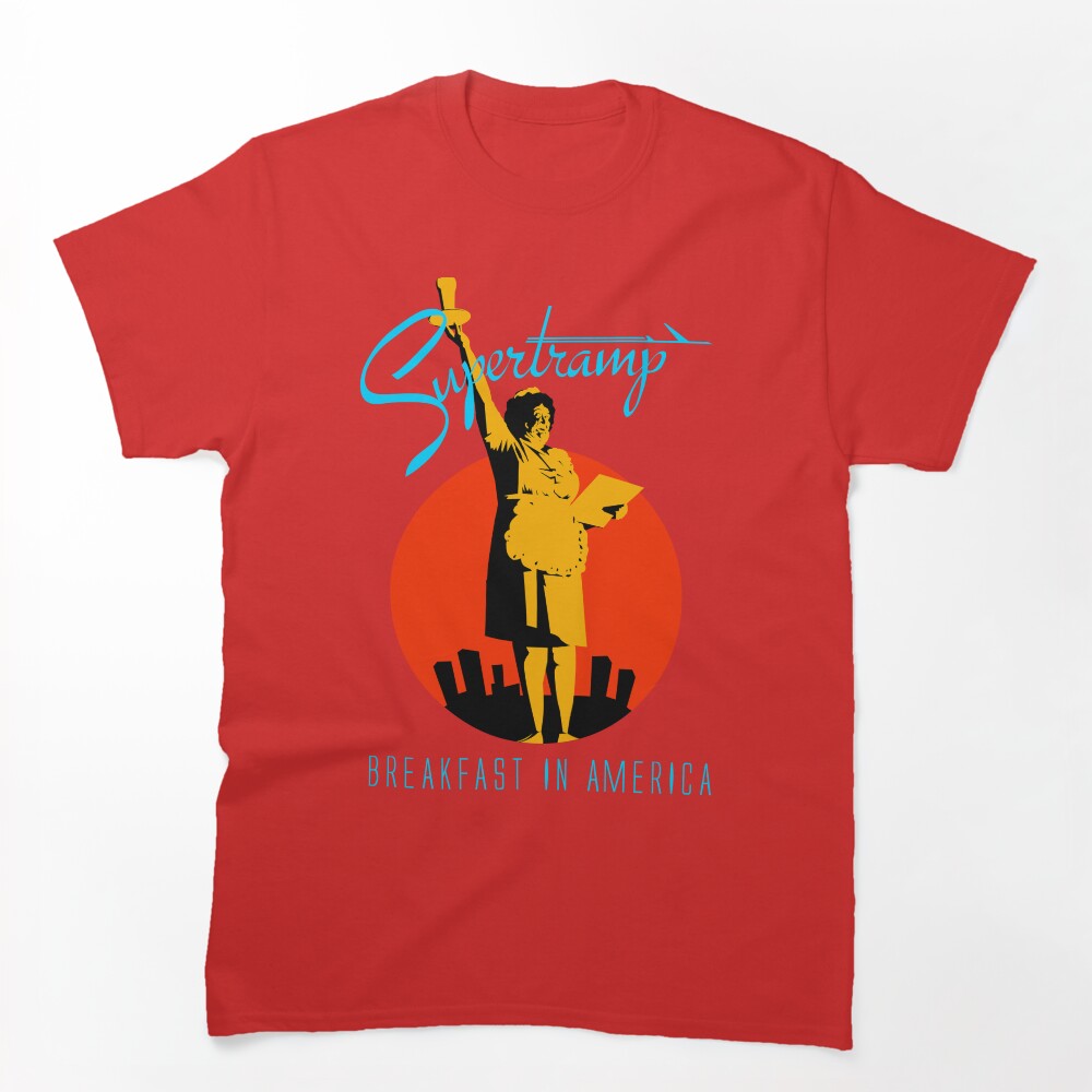 Supertramp Breakfast In America Orange Clear Shirt