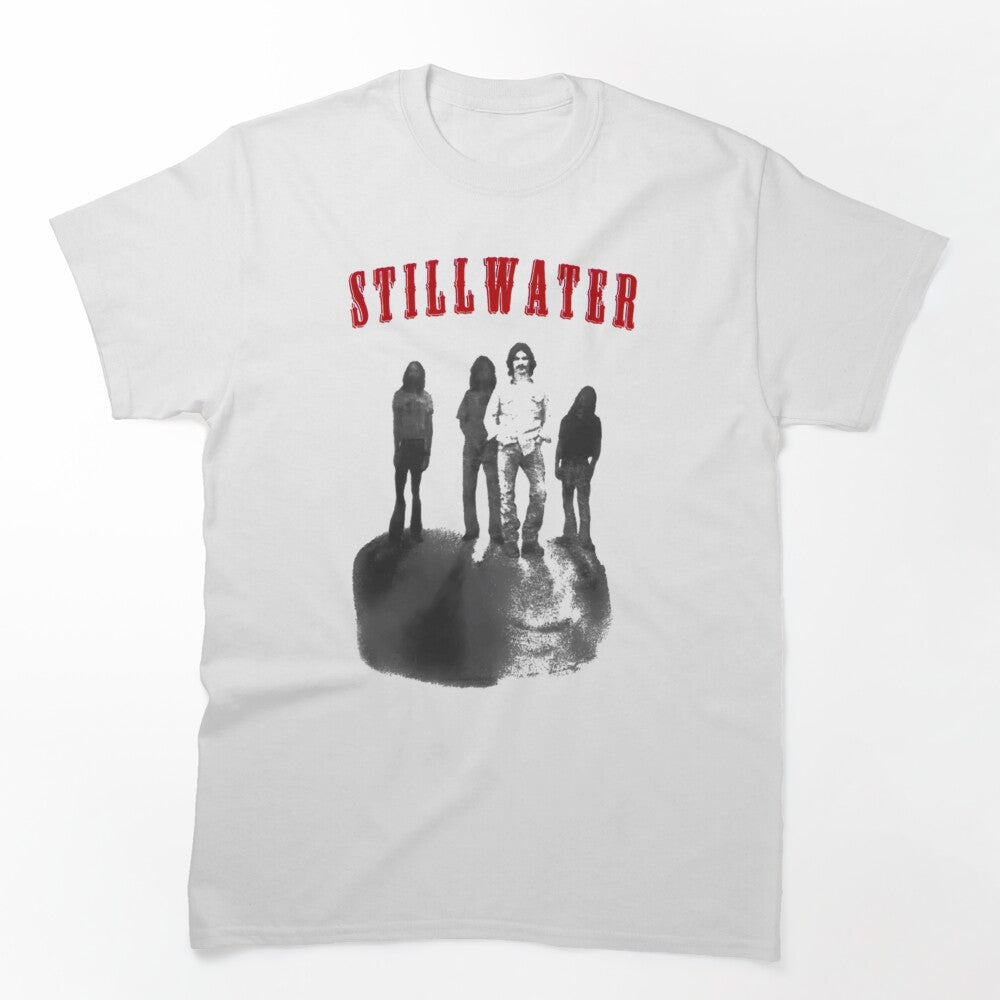 Stillwater Band Red Typography Silhouetted Members Artwork Shirt