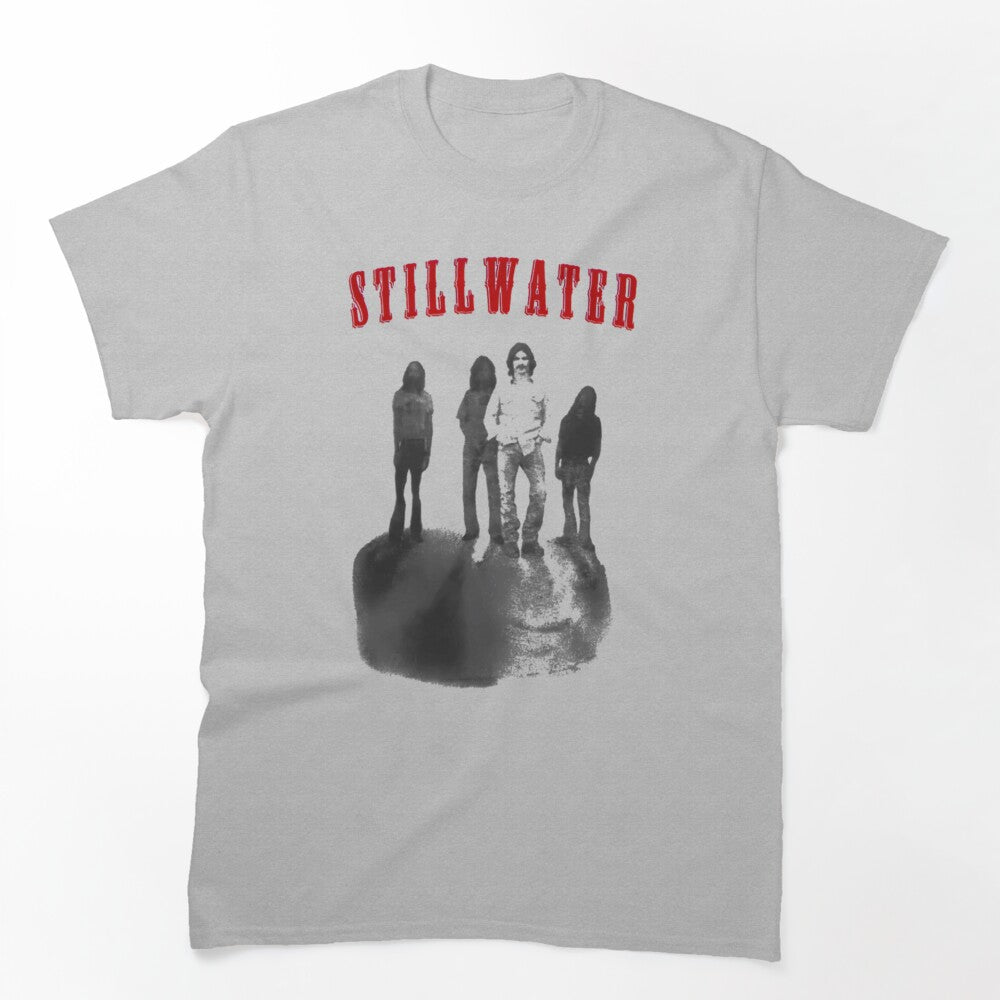 Stillwater Band Red Typography Silhouetted Members Artwork Shirt