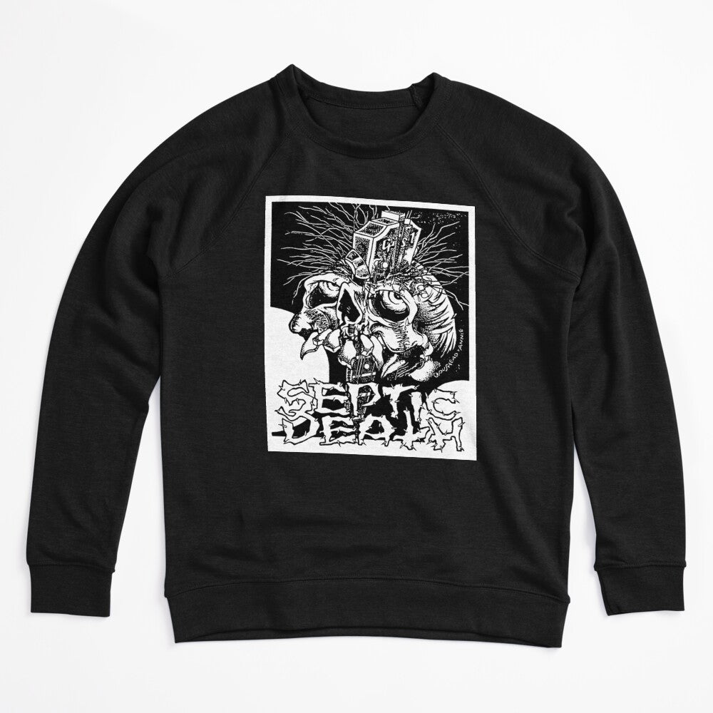Pushead Septic Death Guitar Neck Thru Skull Shirt