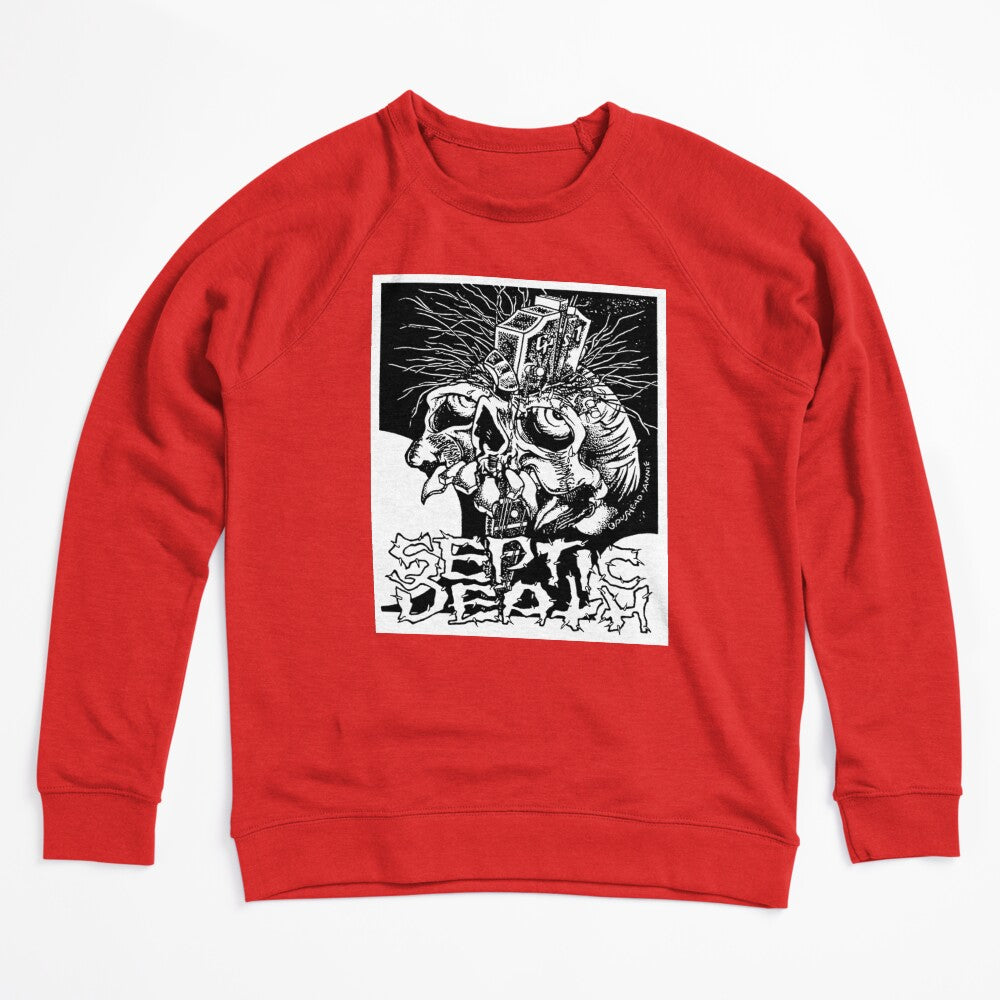 Pushead Septic Death Guitar Neck Thru Skull Shirt