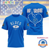 St. Louis Blues NHL Nurse Appreciation Month 3D T Shirt