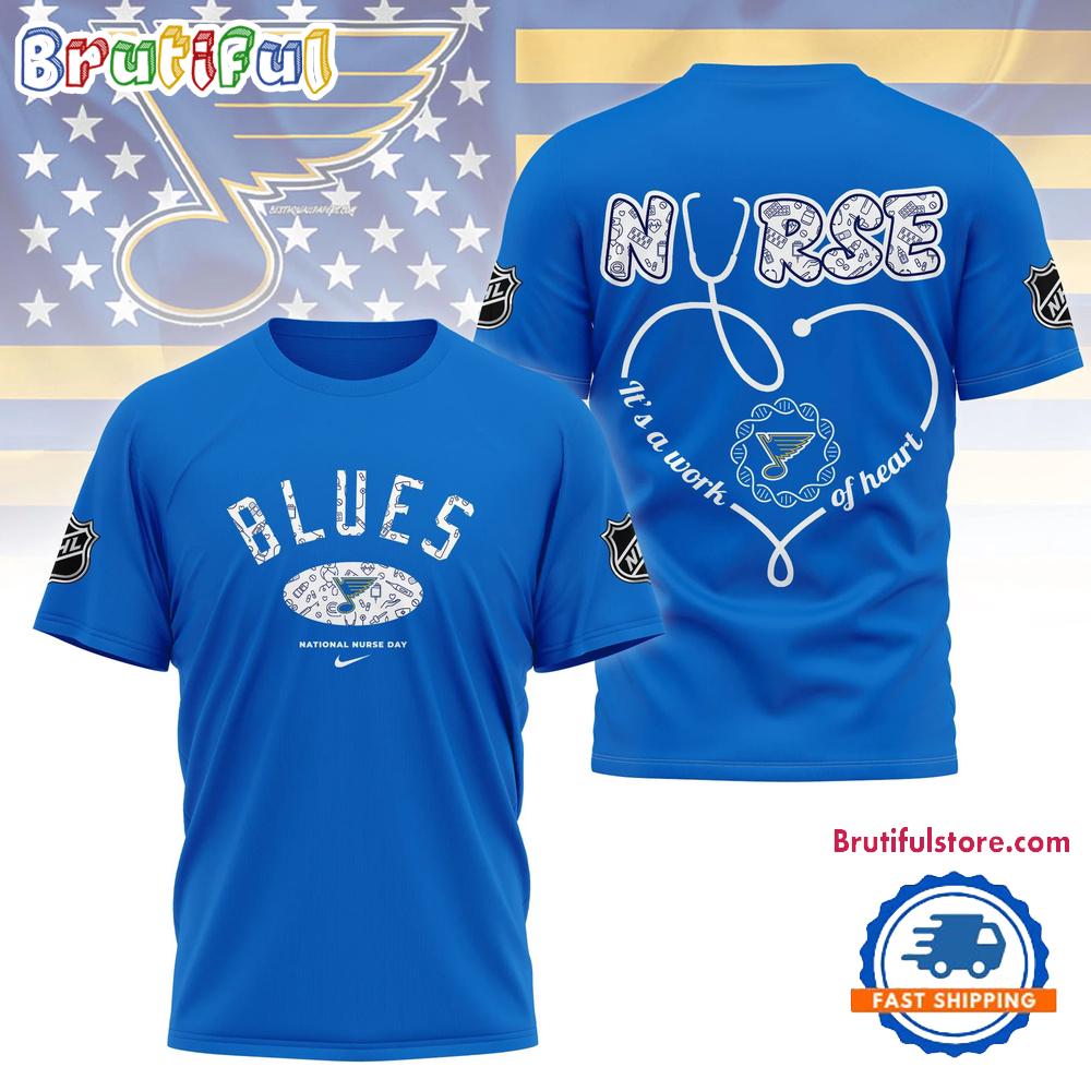 St. Louis Blues NHL Nurse Appreciation Month 3D T Shirt