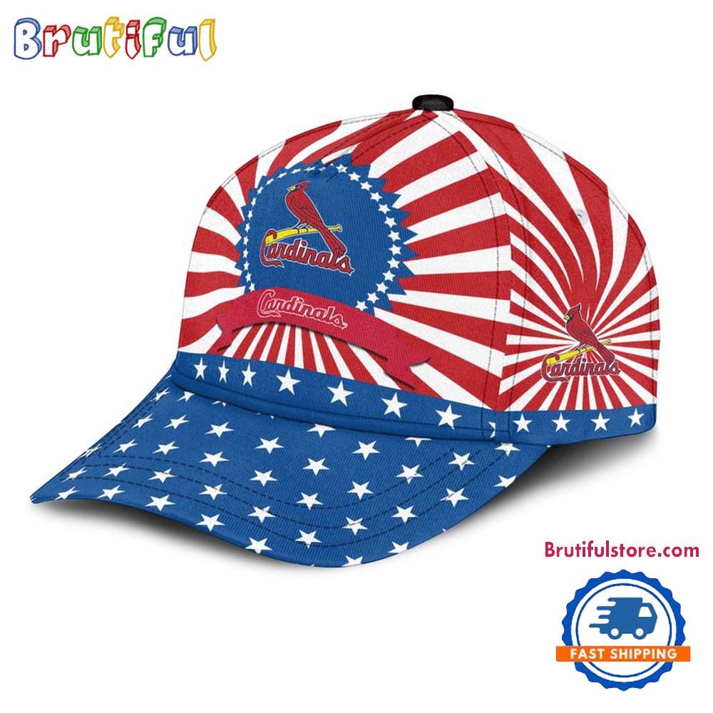 St. Louis Cardinals American Flag Pattern Independence Day Baseball Cap
