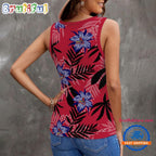 St. Louis Cardinals Hibiscus Pattern Women’s V-Neck Ribbed Tank Top