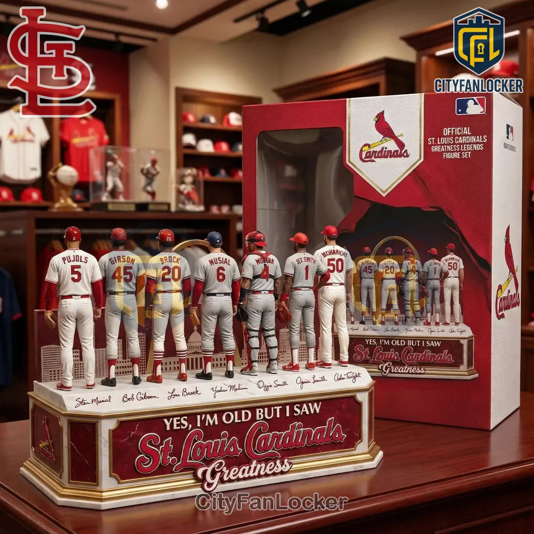 St. Louis Cardinals Legends I Saw Greatness Commemorative Figure Set