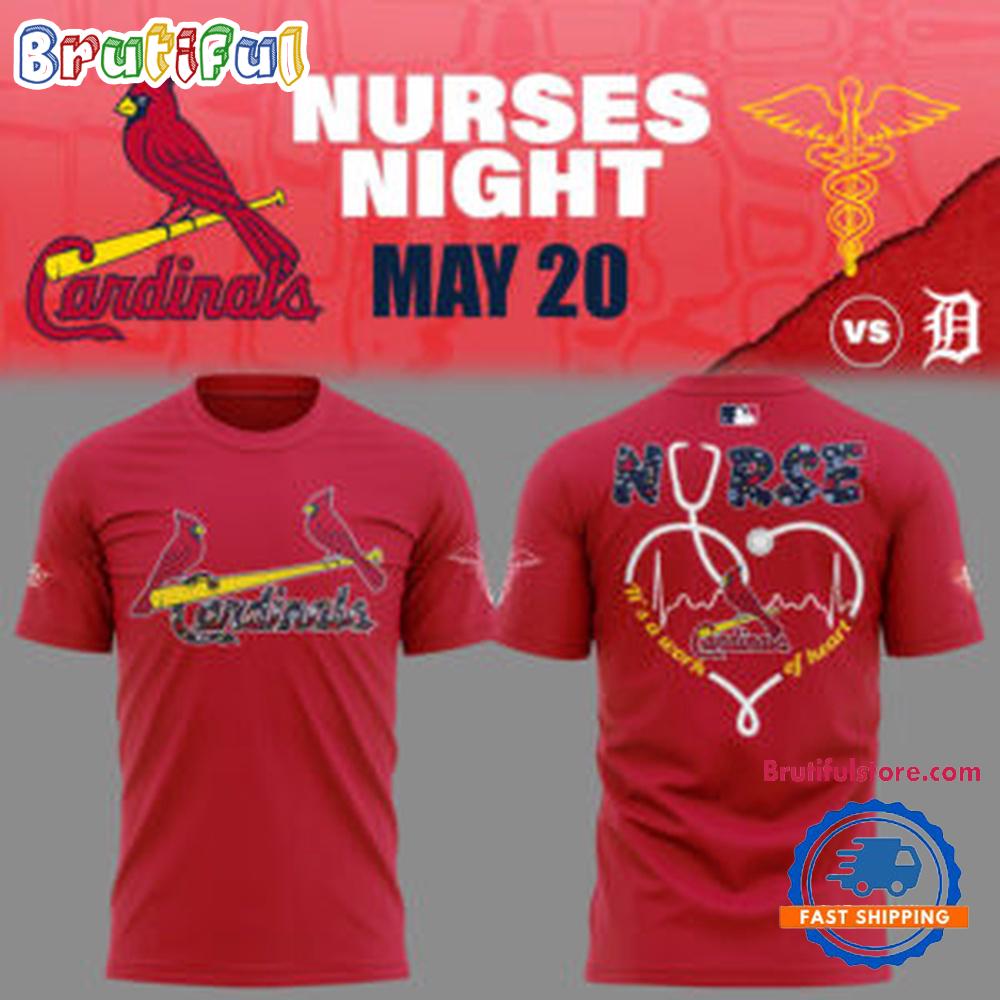 St. Louis Cardinals NURSES NIGHT Red Hoodie T-Shirt