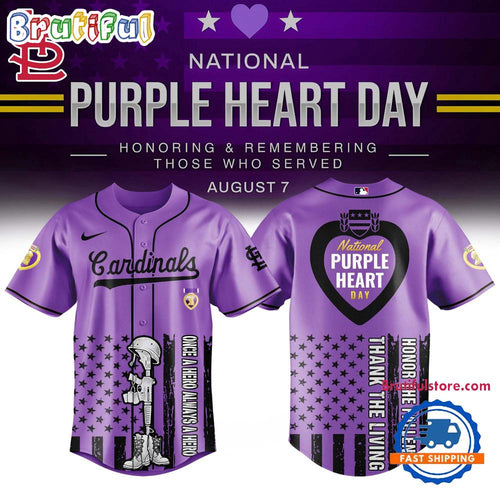 St. Louis Cardinals Purple Heart Day Baseball Jersey