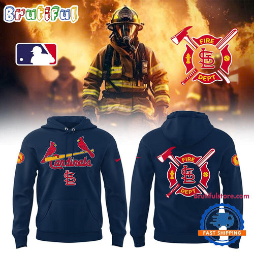 St. Louis Cardinals x Firefighter Appreciation Night 2025 Navy Hoodie
