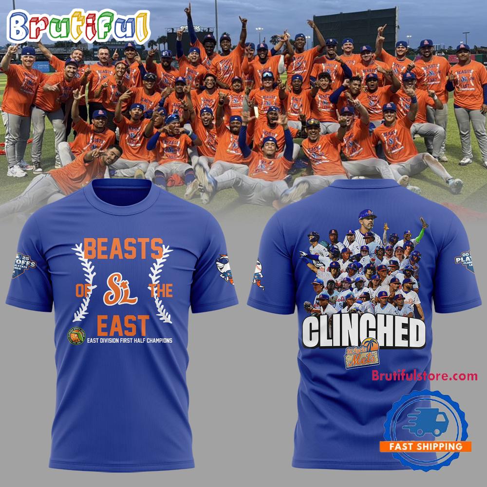 St. Lucie Mets East Division First Half Championship 2025 All Over Print Hoodie T-Shirt