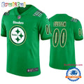 St. Patricks Day Pittsburgh Steelers Custom Kelly Green Football Jersey