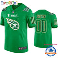 St. Patricks Day Tennessee Titans Custom Kelly Green Football Jersey