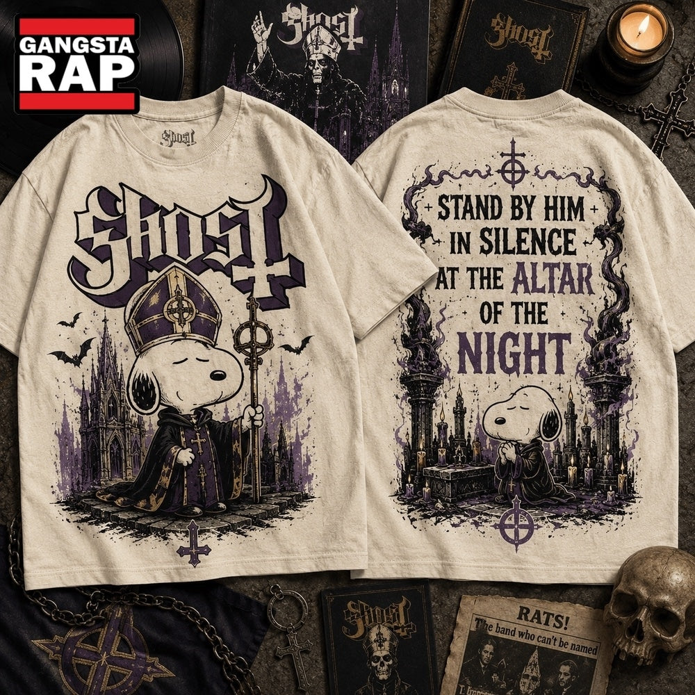 Stand by Him Ghost Snoopy 3D Shirt , Music Trend Shirt